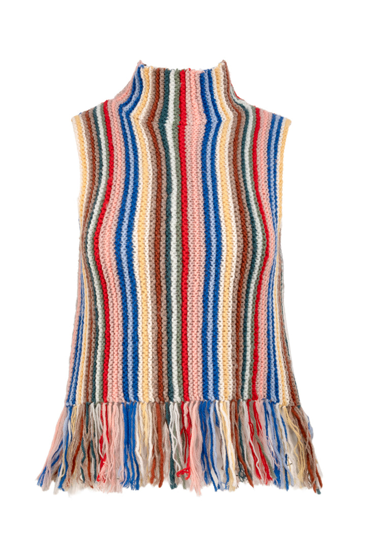 Sea New York Size XS Olina Ombre Knit Turtle Neck Sleeveless Sweater