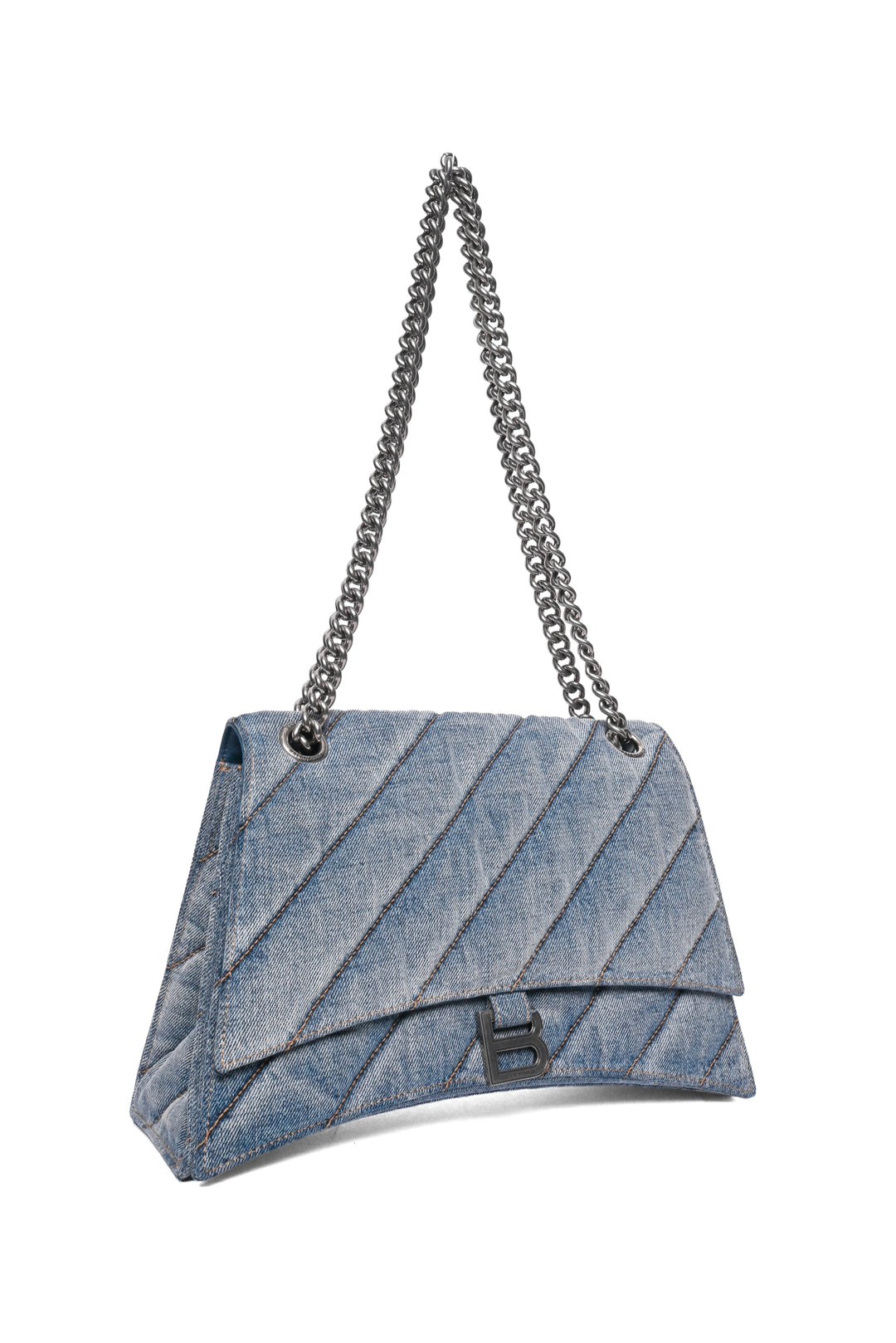 Balenciaga Crush Medium Denim Shoulder Bag