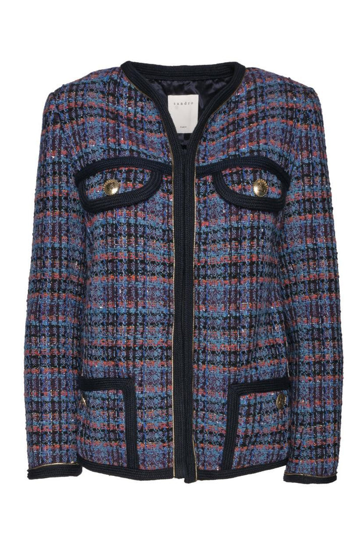 Sandro Size 34 Metallic Tweed Jacket