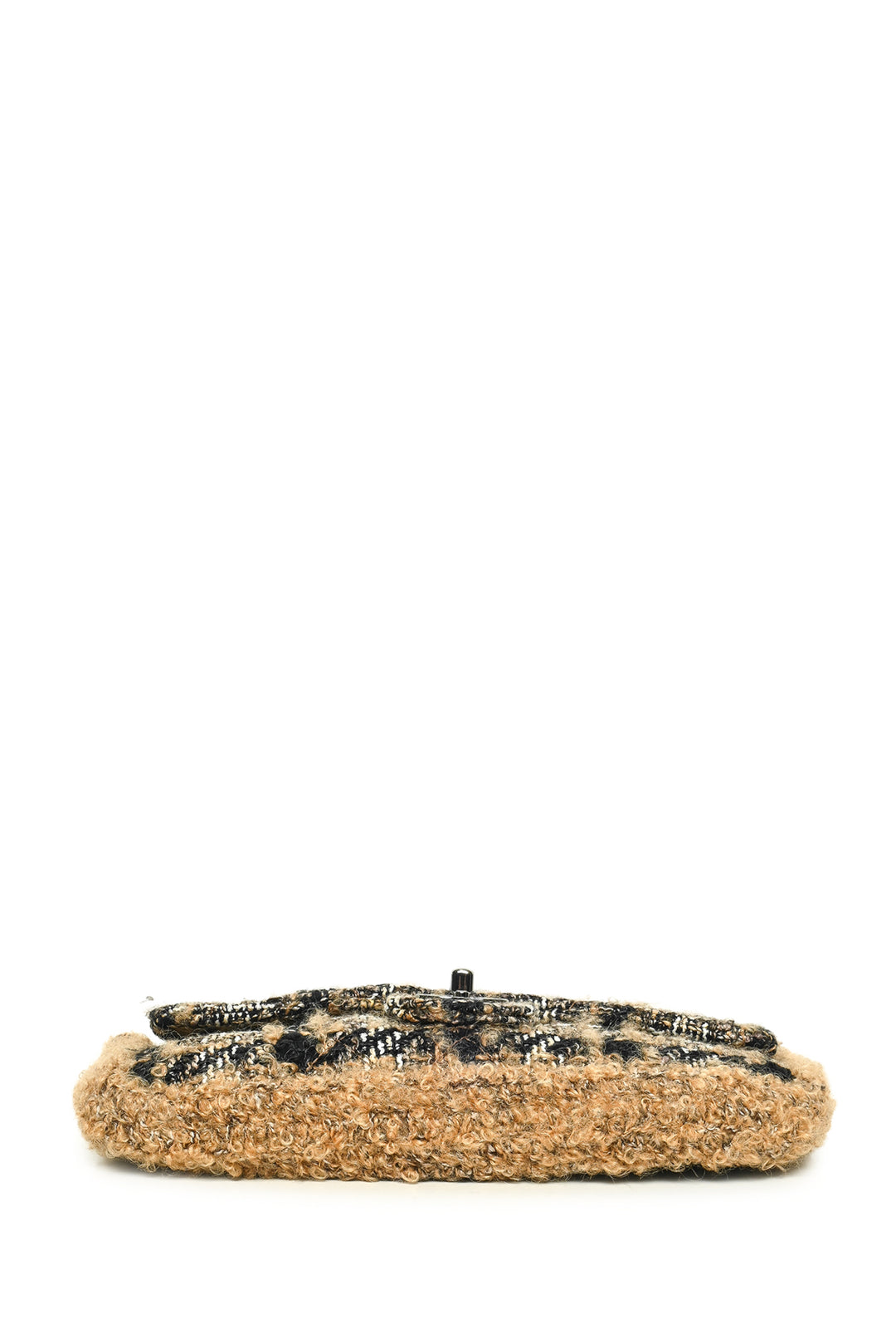 Chanel 2005-2006 Tweed East West Single Flap Shoulder Bag