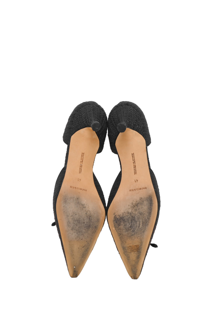 Manolo Blahnik Size 41 Woven Pumps