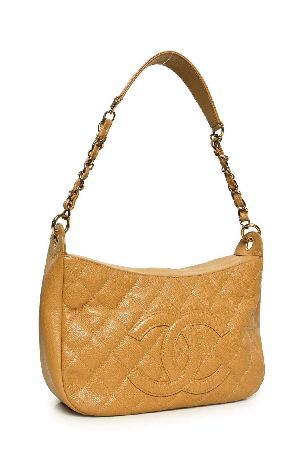 Chanel 2002-2003 Quilted Caviar Leather Timeless Shoulder Bag