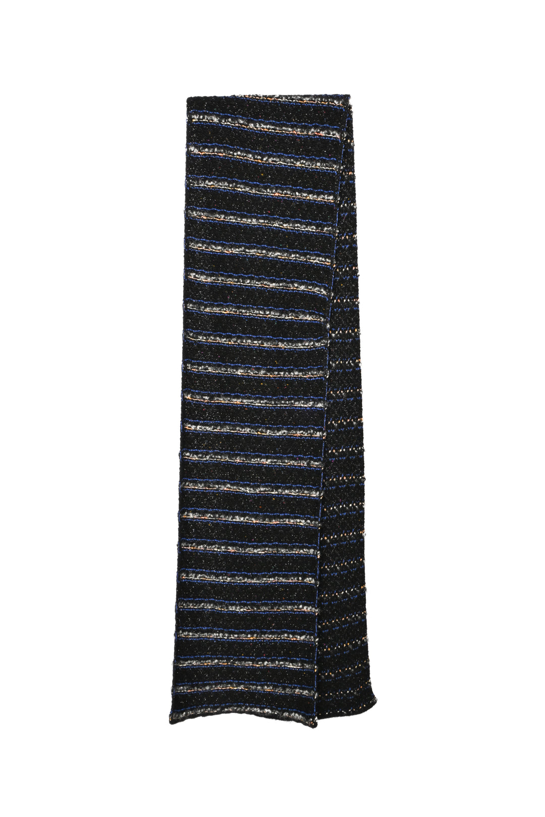 Chanel Multi-Coloured Tweed Wool Knit Scarf