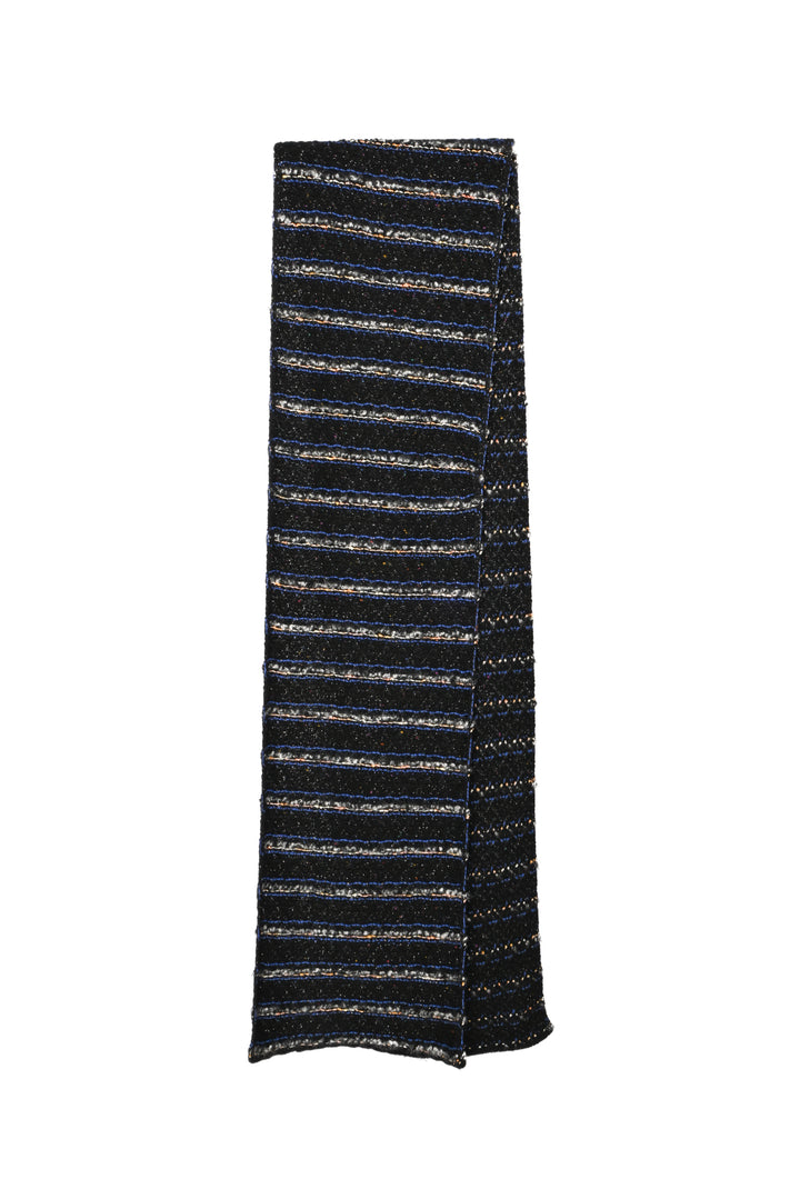 Chanel Multi-Coloured Tweed Wool Knit Scarf