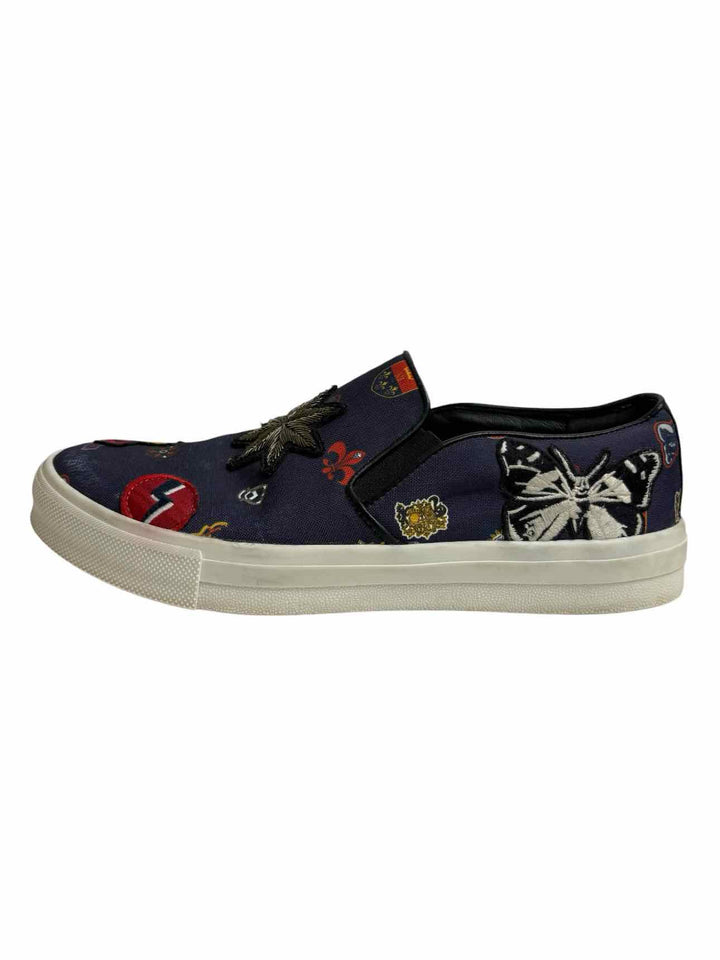 Alexander Mcqueen Size 42 Men's Patchwork Canvas Slip-on Sneakers