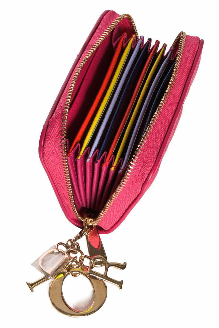 Dior 2016 Limited Edition Lady Dior Cannage Quilted Card Holder