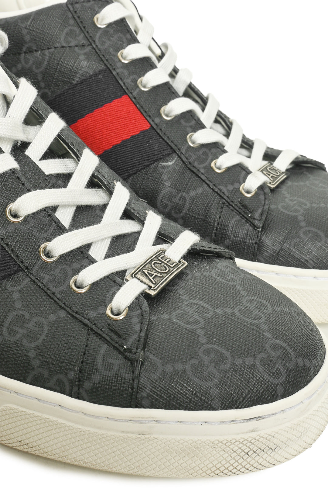 Mens Shoe Size 11 Gucci Men's GG Supreme Coated Canvas Web Ace Sneakers