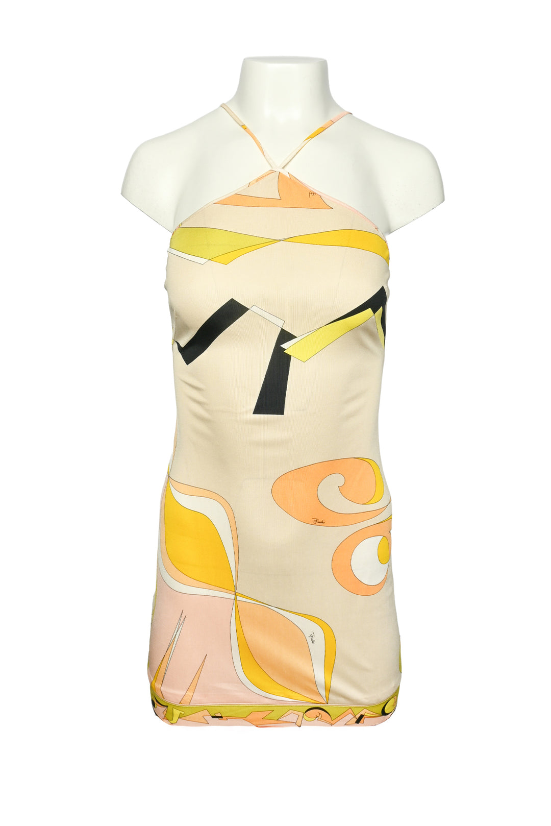 Emilio Pucci Size 34 Vintage Mini Halter Dress - Luxury Used Designer Dresses - Turnabout Turnabout Luxury Resale Emilio Pucci Size 34 Vintage Mini Halter Dress - Luxury Used Designer Dresses - Turnabout Turnabout Luxury Resale