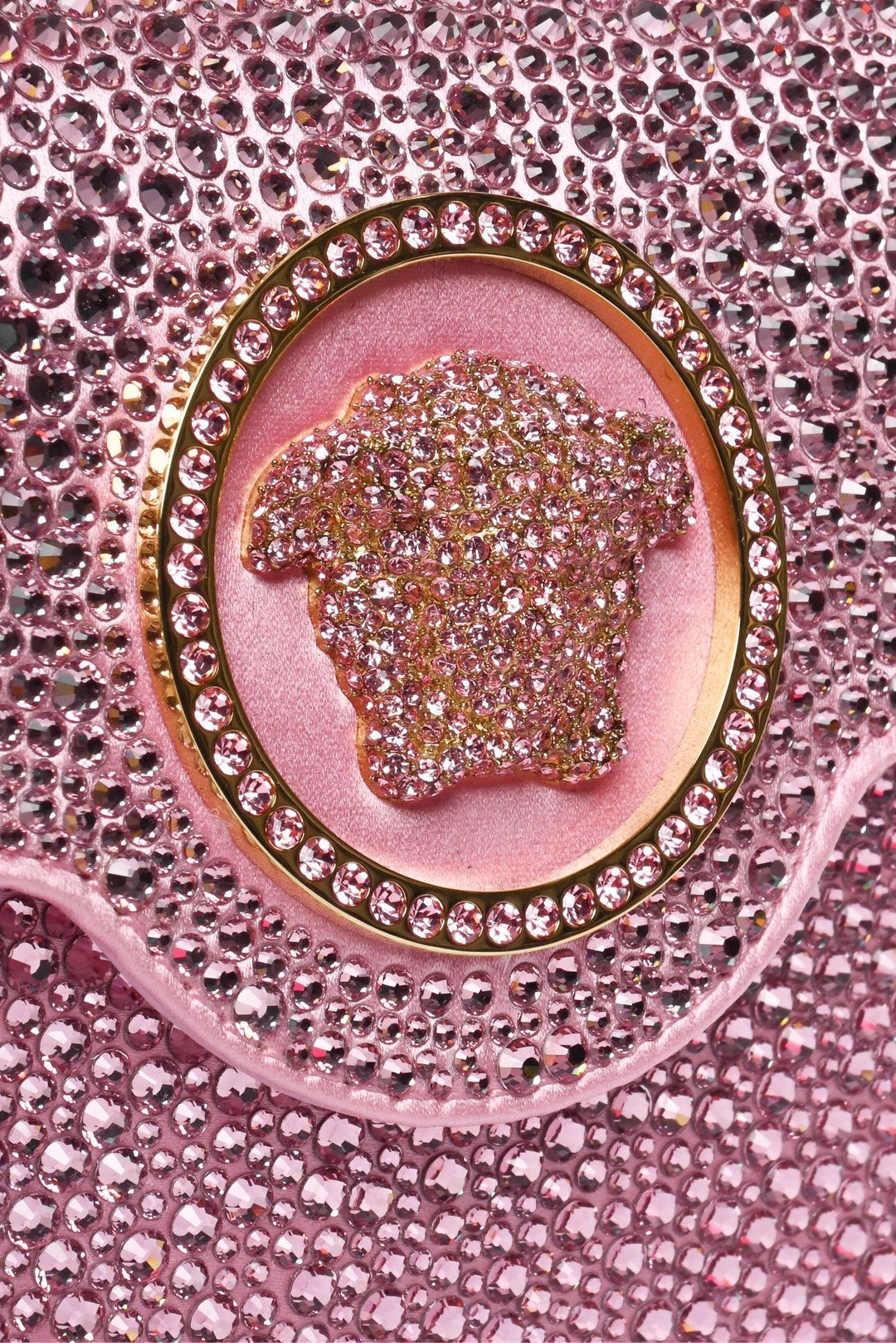 Versace Rhinestone Embellished Medusa Mini Crossbody Bag