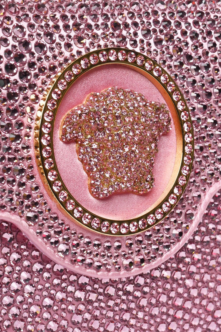 Versace Rhinestone Embellished Medusa Mini Crossbody Bag