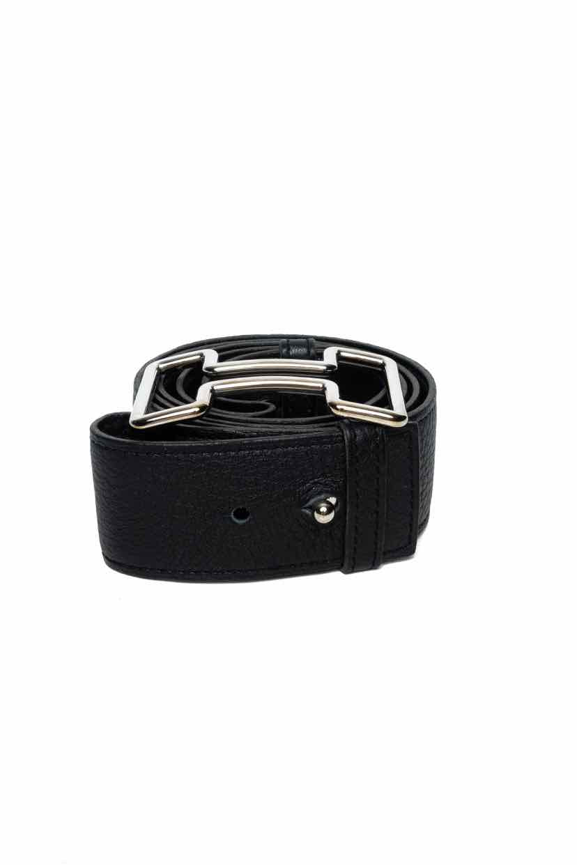 Hermes Men's 2007 40mm Leather Palladium-Plated Tonight Belt
