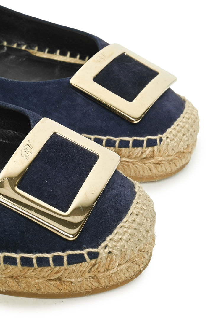 Roger Vivier Size 36.5 Ankle Wrap Espadrille Flats