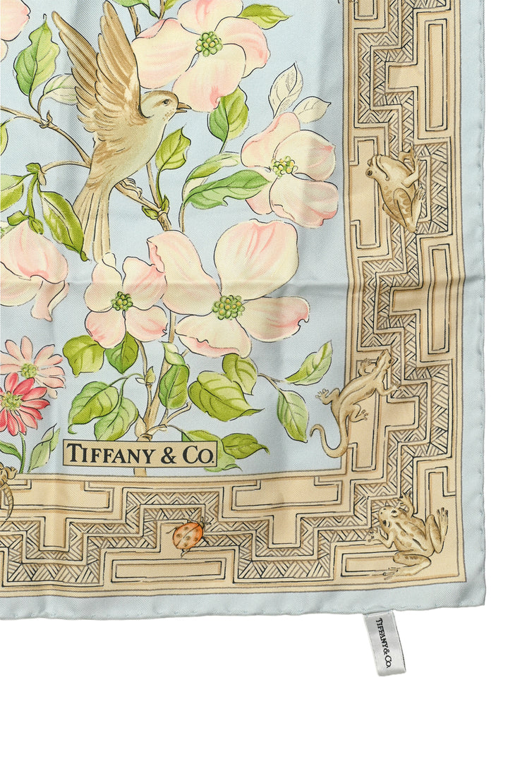 Tiffany & Co Floral Silk Square Scarf