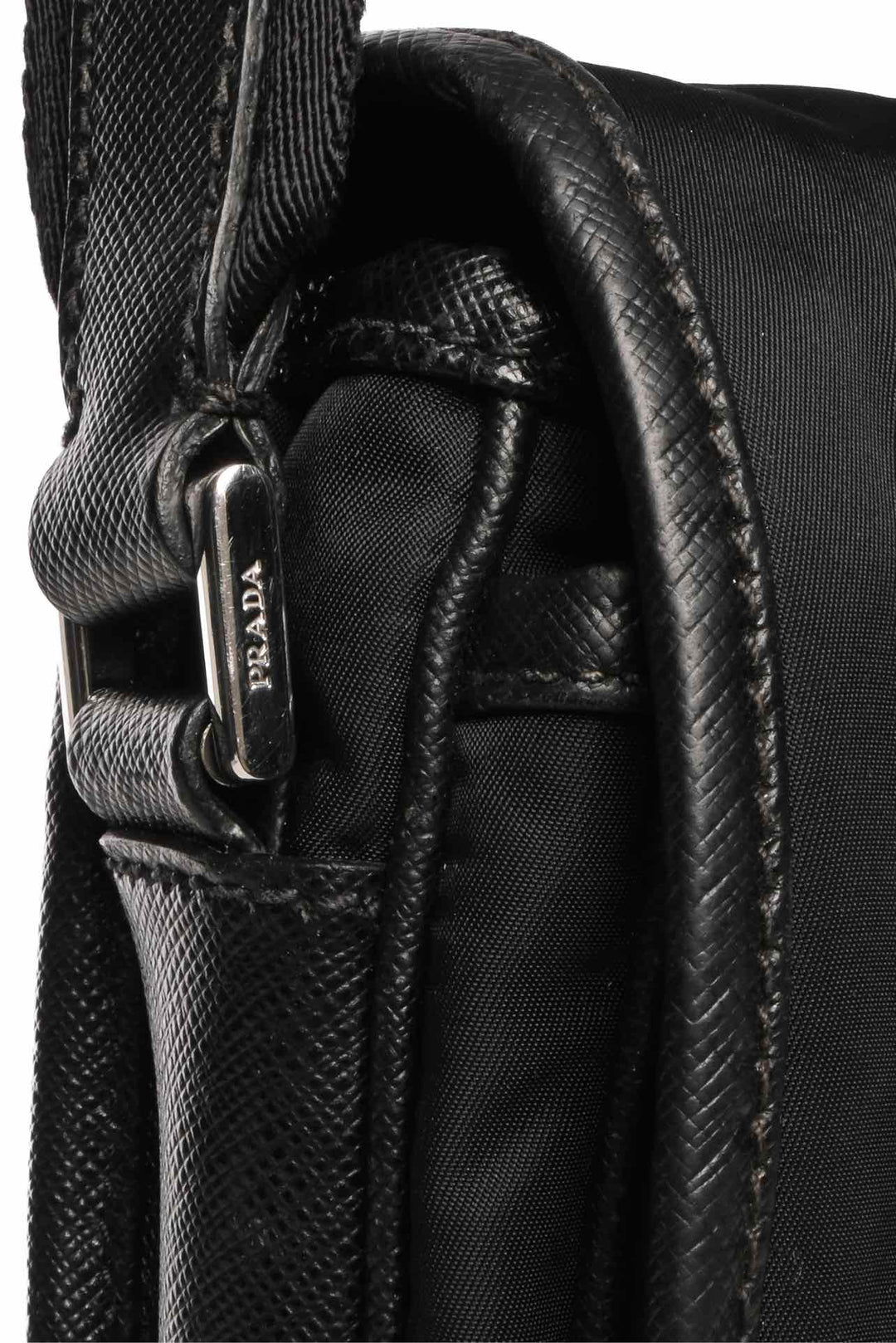 Prada Logo Plaque Buckle Crossbody