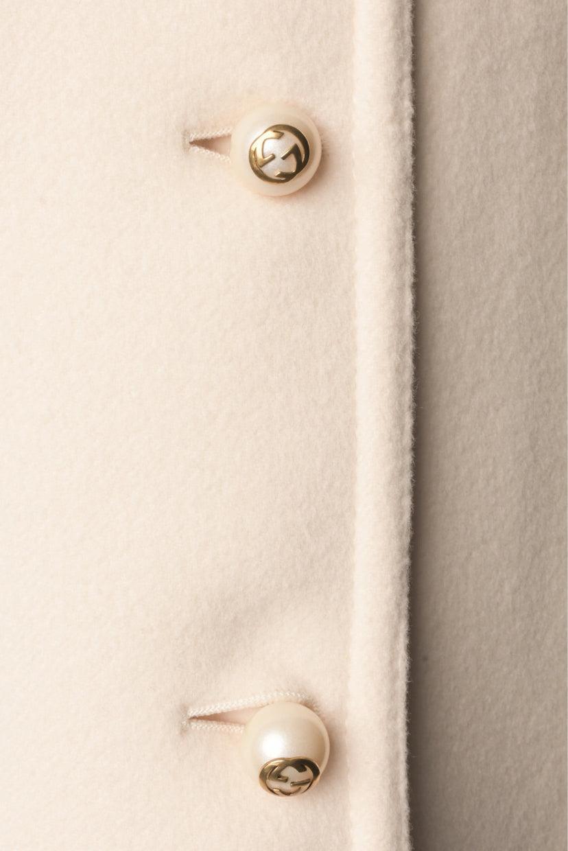 Gucci 2015 Size 38 GG Sphere Buttoned Coat