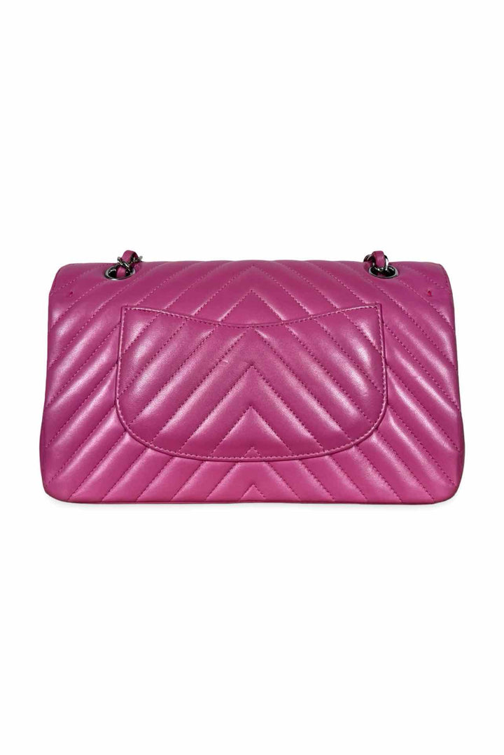 Chanel Calfskin Chevron Quilted Medium Double Flap