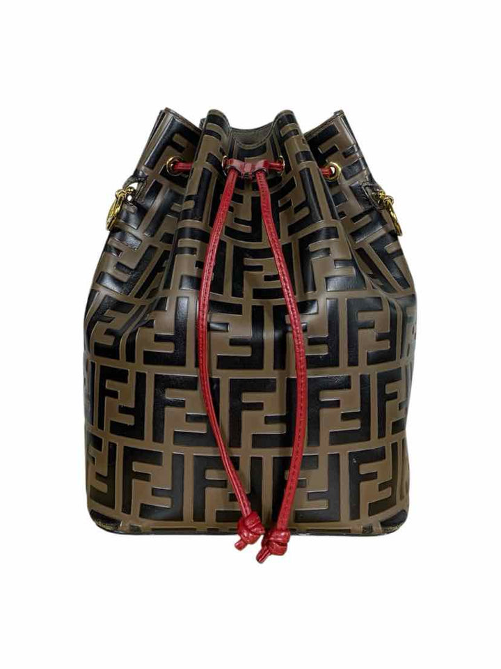 Fendi Mon Tresor Large FF Leather Bucket Bag