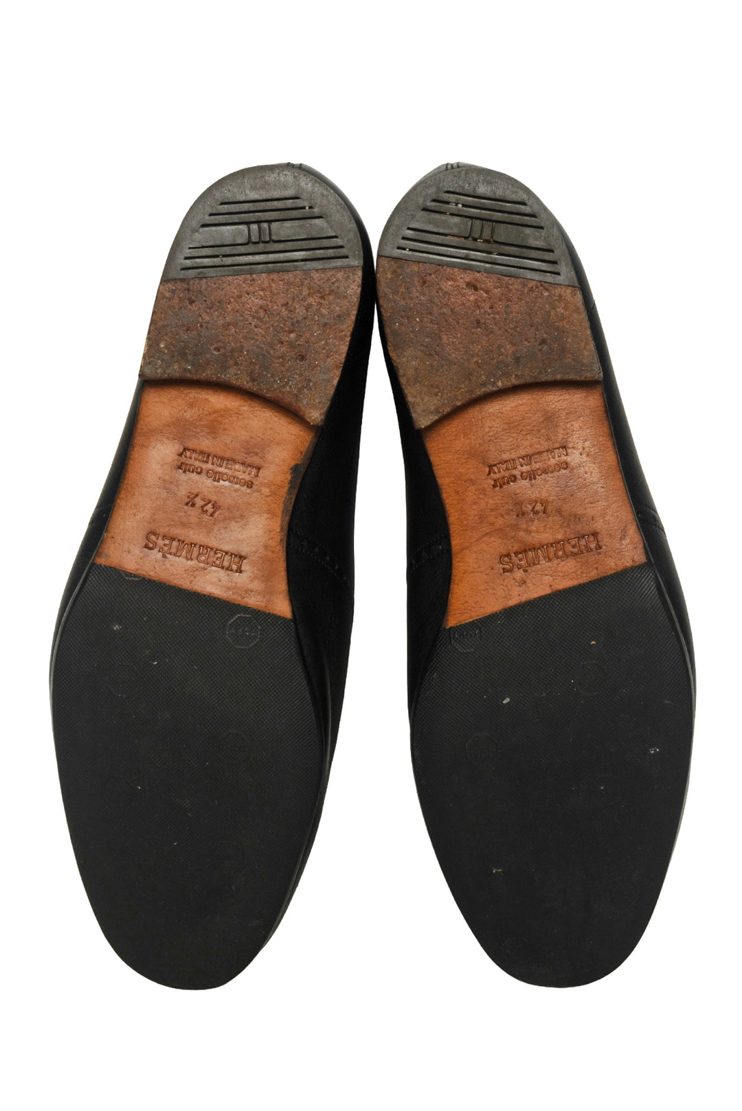 Mens Shoe Size 42.5 Hermes Men's Perforated Leather Loafers