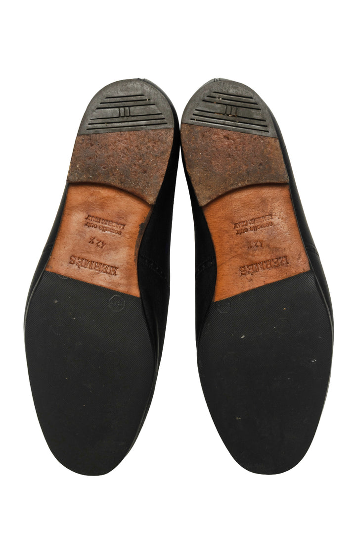 Mens Shoe Size 42.5 Hermes Men's Perforated Leather Loafers
