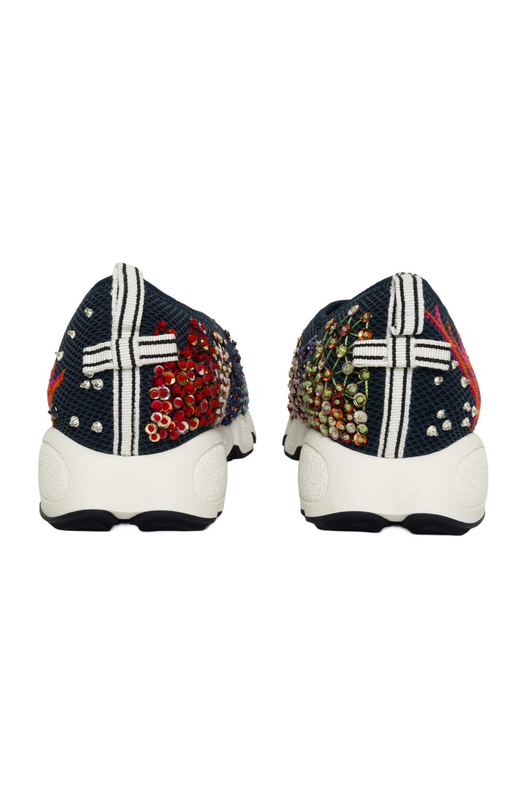 Dior Size 35.5 Ocean Embroidered Mesh Fusion Sequin & Bead Embellished Sneaker