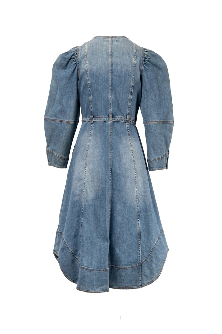 Ulla Johnson Size 6 Starr Denim Midi Dress
