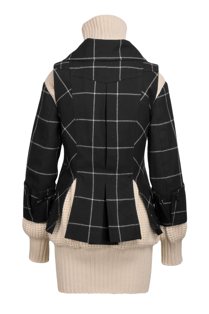 Sacai Size 2 Knit Jacket With Removable Vest