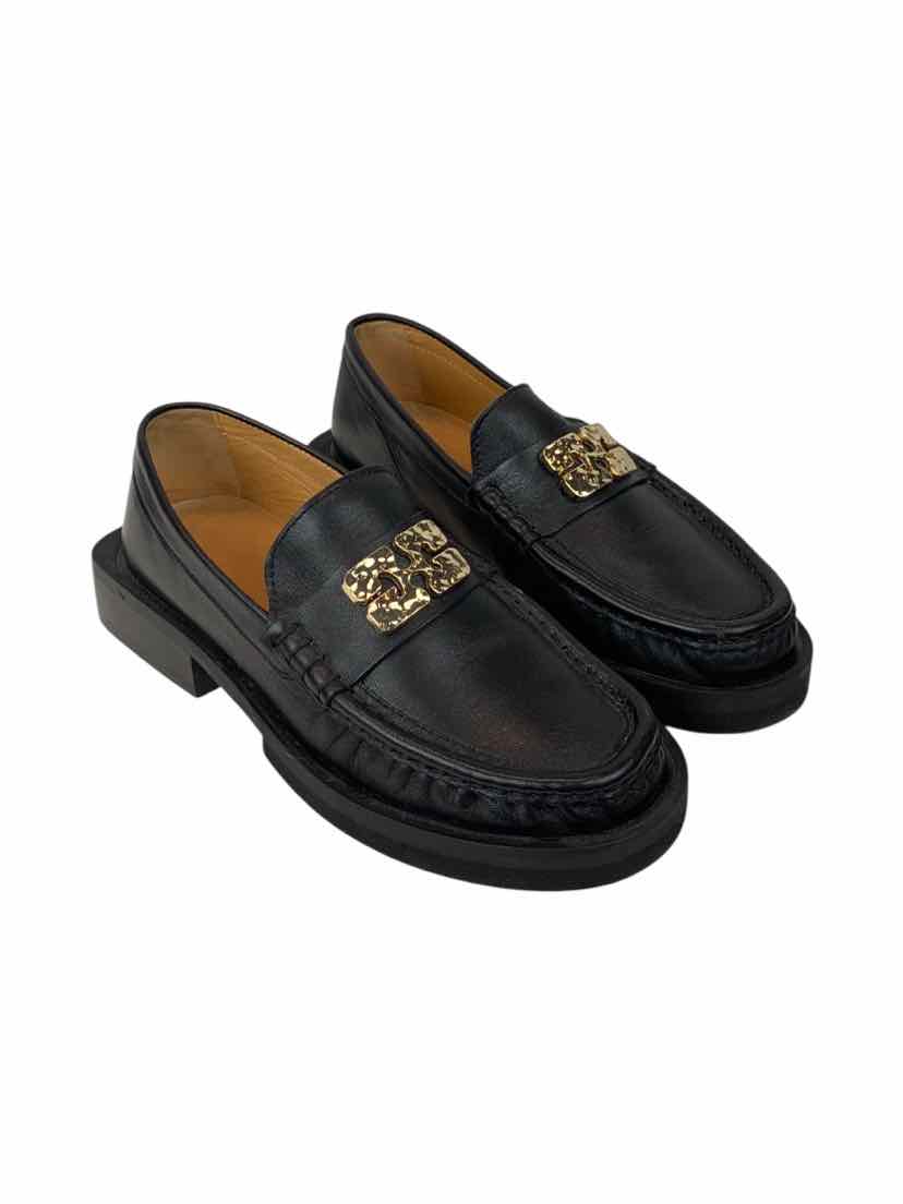 Ganni Size 36 Logo Loafers