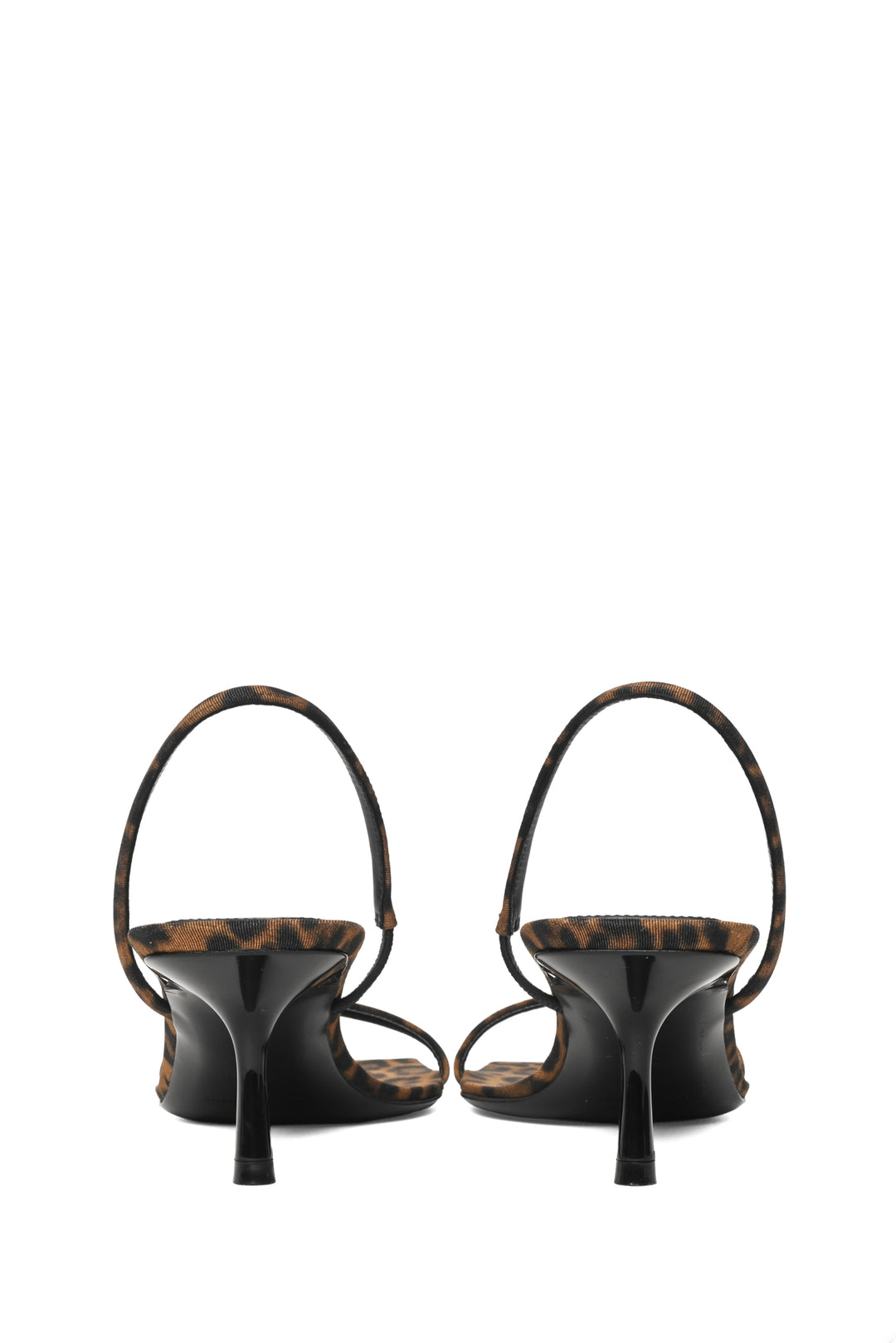 Saint Laurent Size 38 Jaspe 55 Leopard Grosgrain Sandals