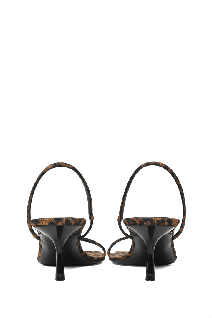 Saint Laurent Size 38 Jaspe 55 Leopard Grosgrain Sandals