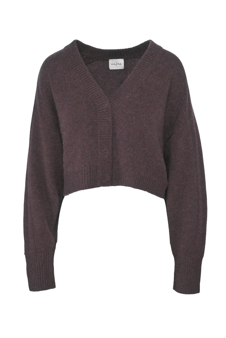 LE KASHA Size OS Cropped Cashmere Cardigan