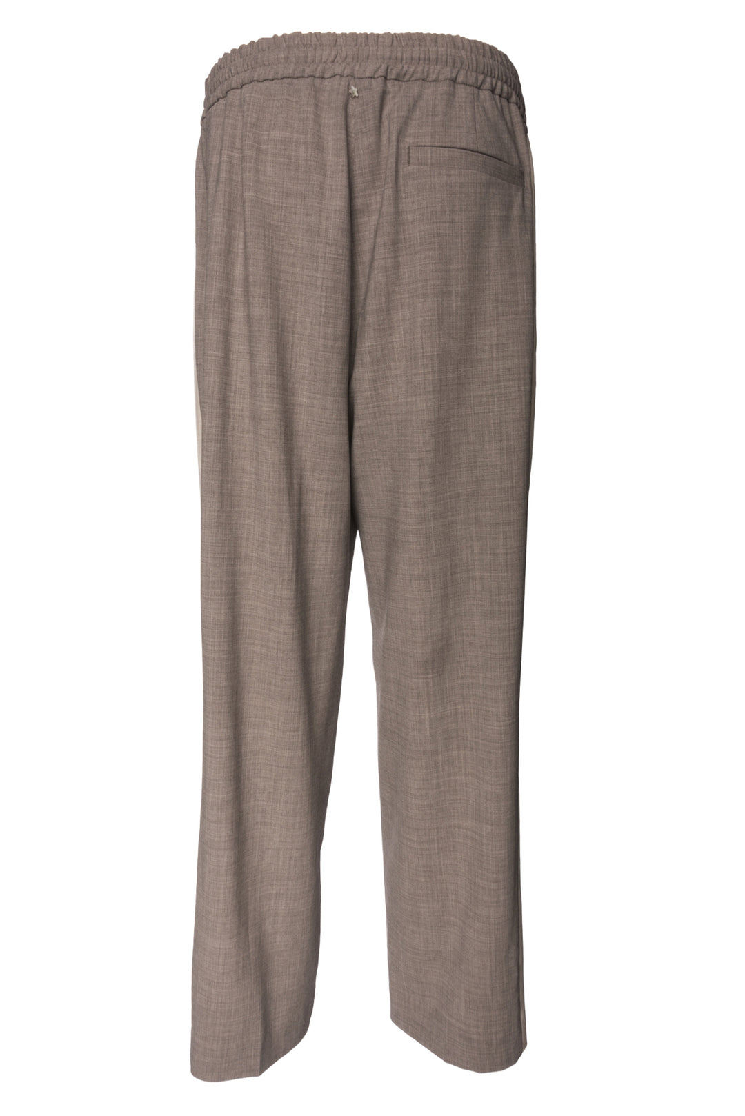 Lorena Antoniazzi Size 10 Stretch Wool Side-Stripe Pants