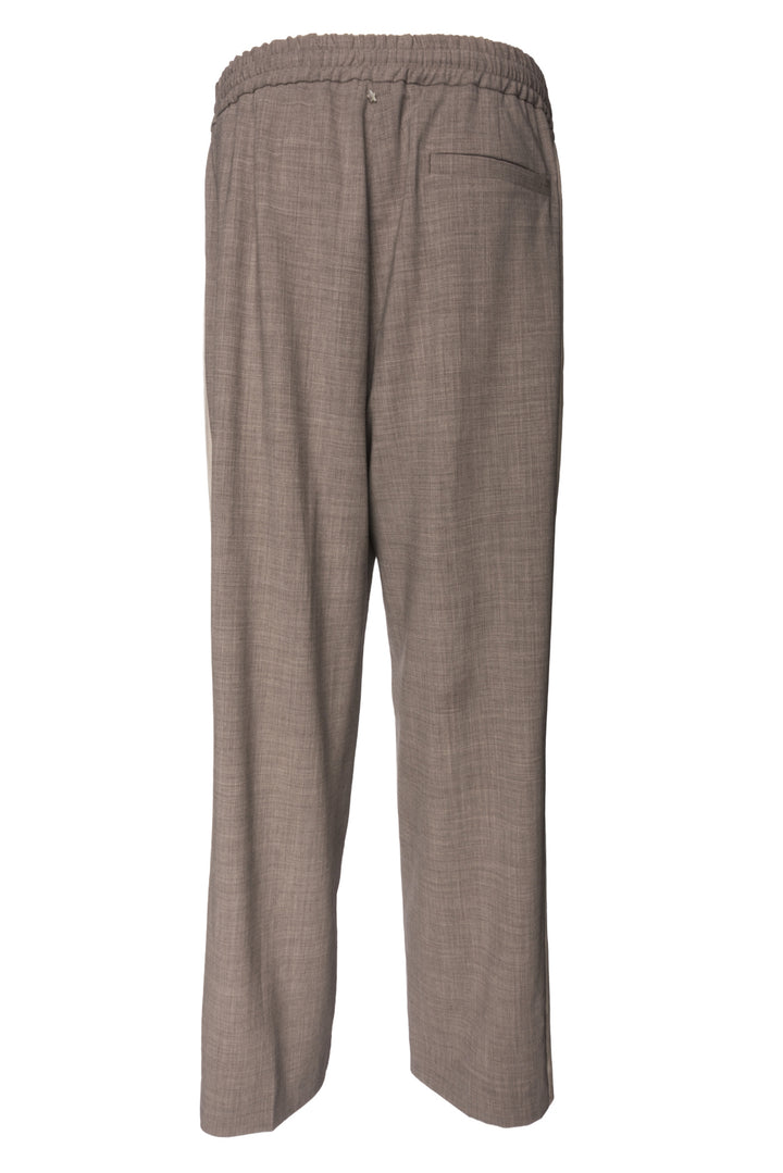 Lorena Antoniazzi Size 10 Stretch Wool Side-Stripe Pants