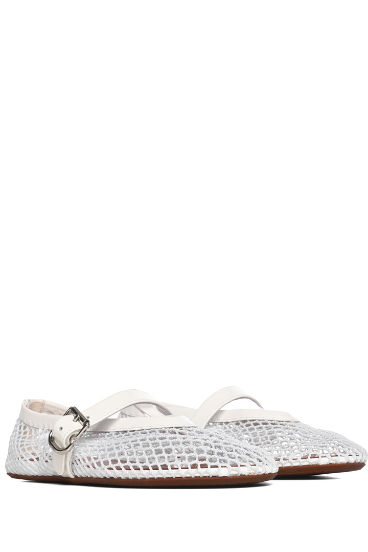 Alaia Size 36 Fishnet Ballet Flats