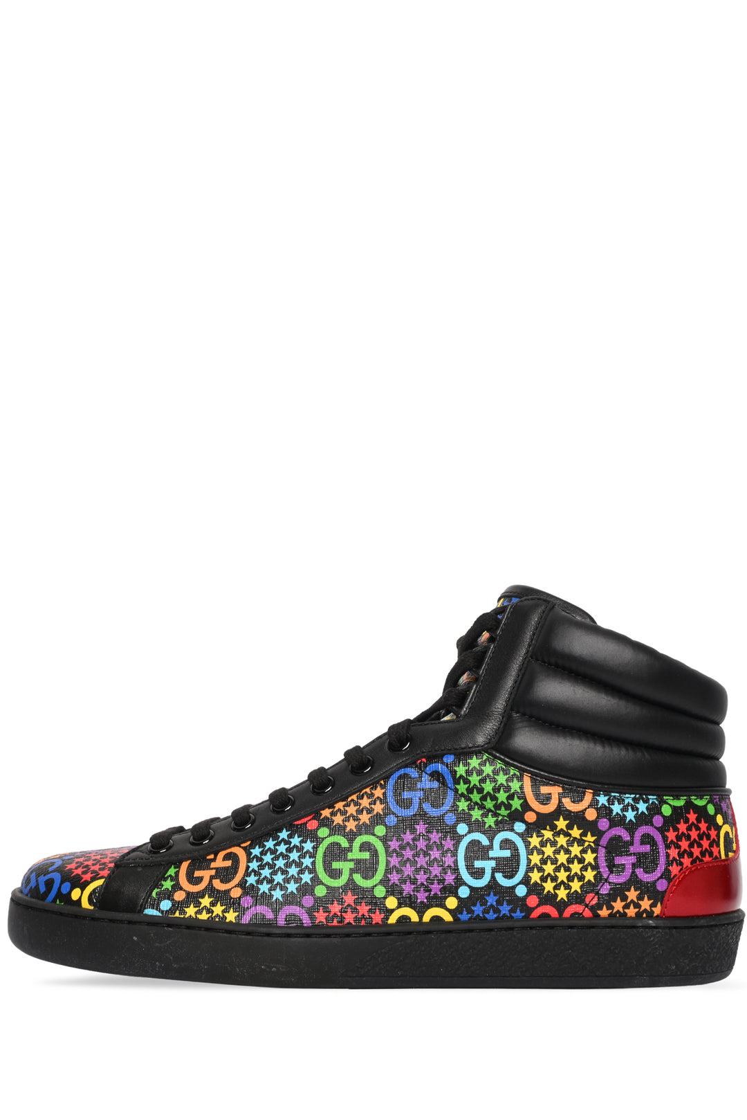 Mens Shoe Size 7 Gucci Men's Ace GG Supreme Psychedelic High Top Sneakers