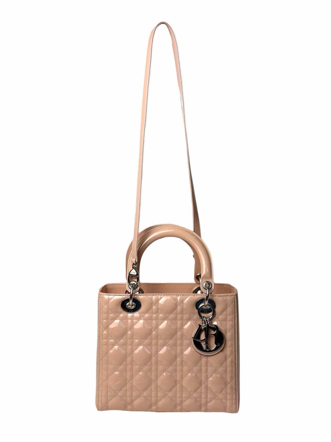 Dior Lady Dior Medium Patent Cannage Purse