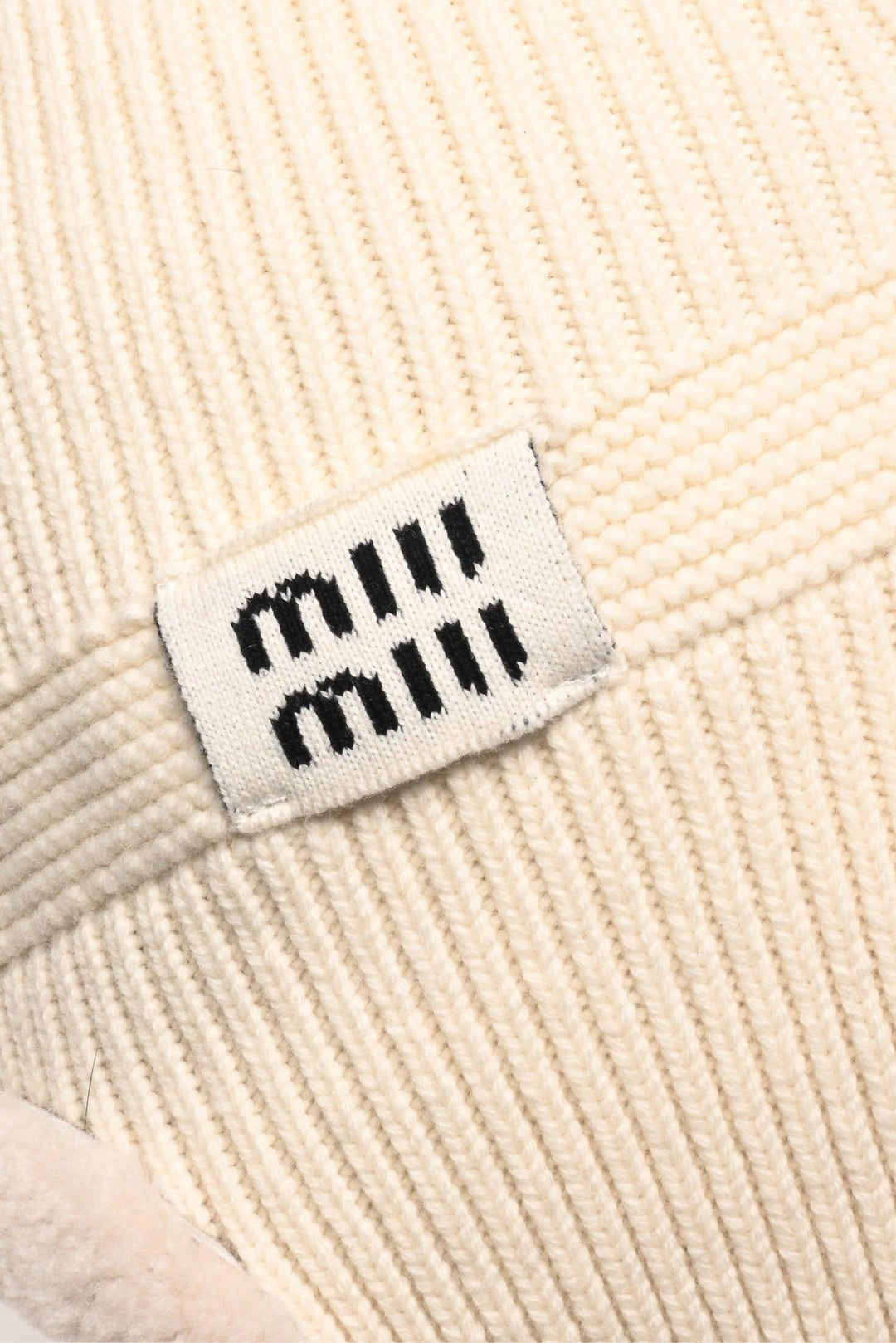 Miu Miu Size M 2024 Shearling, Wool & Cashmere Trapper Hat