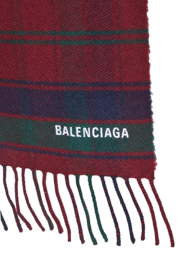 Balenciaga Check Hooded Scarf