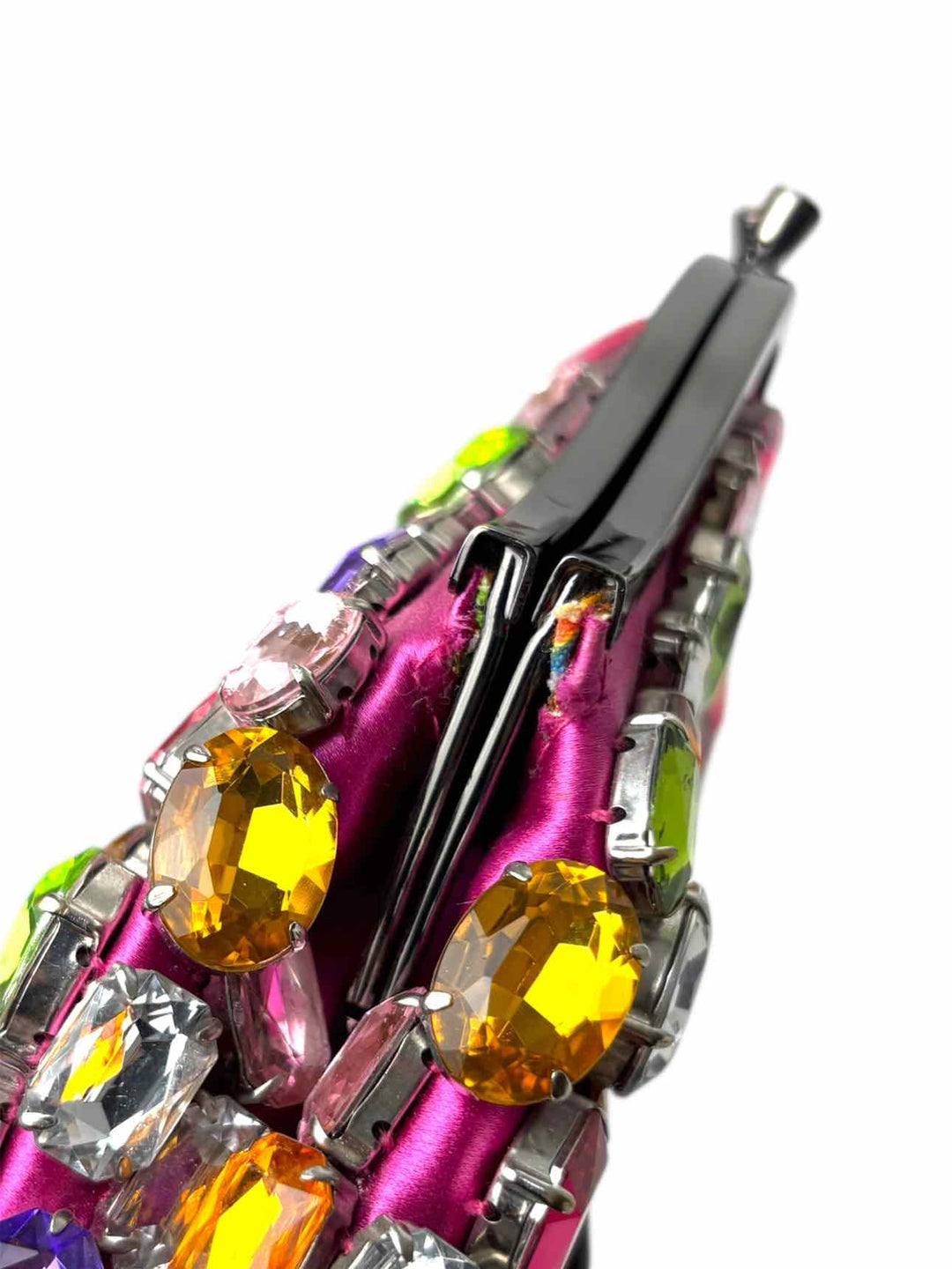 Philip Treacy Crystal Beaded Satin Clutch