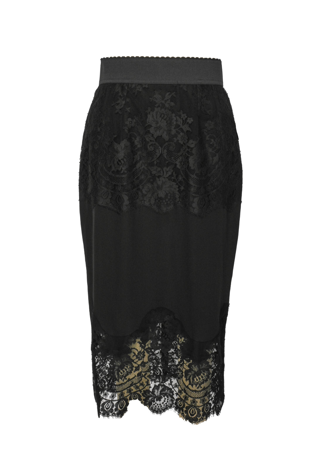 Dolce & Gabbana Size 4 Crepe de Chine Midi Skirt