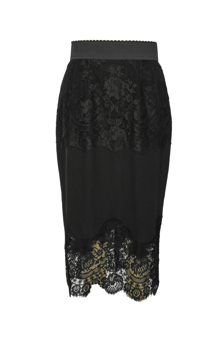 Dolce & Gabbana Size 4 Crepe de Chine Midi Skirt