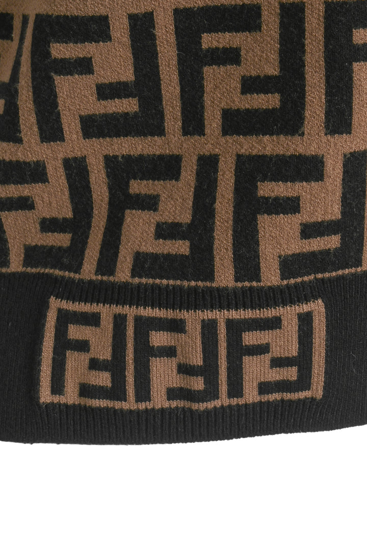 Fendi Size 38 Zucca Knit Pullover Top