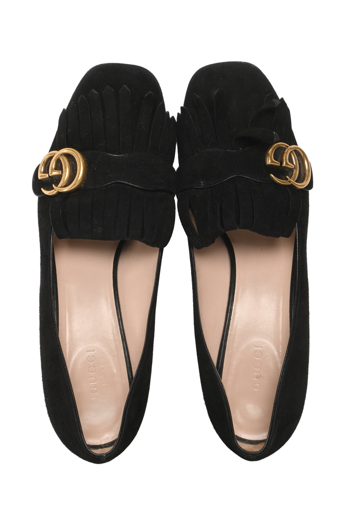Gucci Size 40.5 Suede Marmont Pumps
