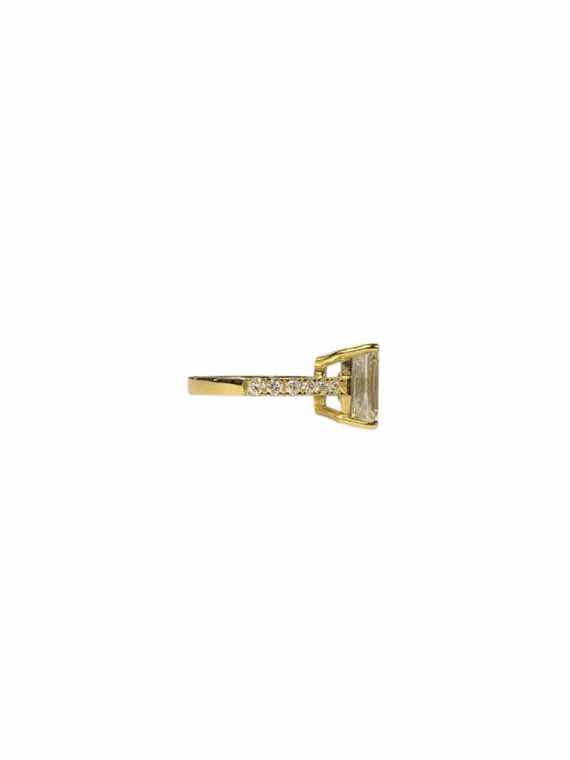 Emerald Cut Lab Diamond Size 6.5 Ring