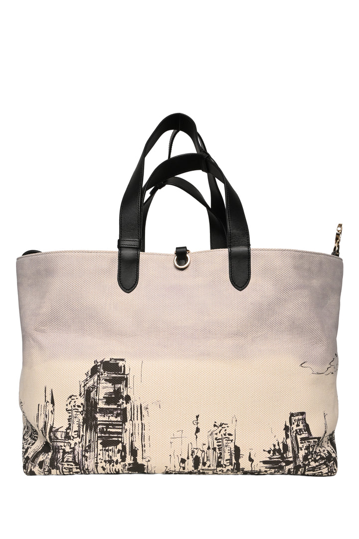Dior F/W 2024 Statue of Liberty Printed Canvas Large Toujours Tote