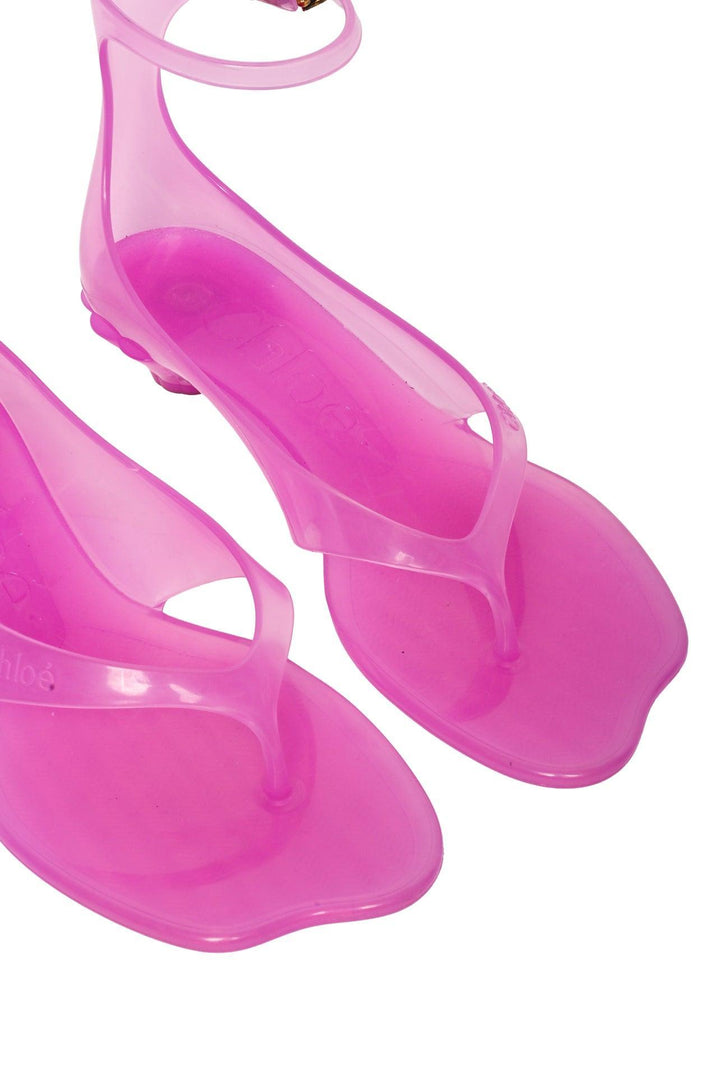 Chloe Size 37 Pink Fizz Jelly Thong Sandals