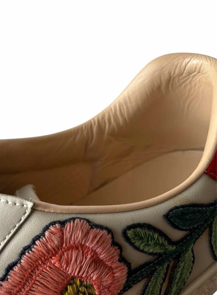 Gucci Ace Low-top Floral Embroidered Size 10 Men's Sneakers
