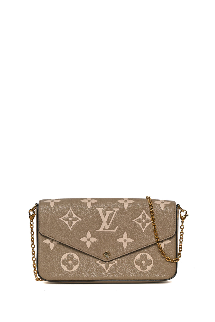 Louis Vuitton 2022 Monogram Empreinte Leather Felicie Pochette Chain Crossbody