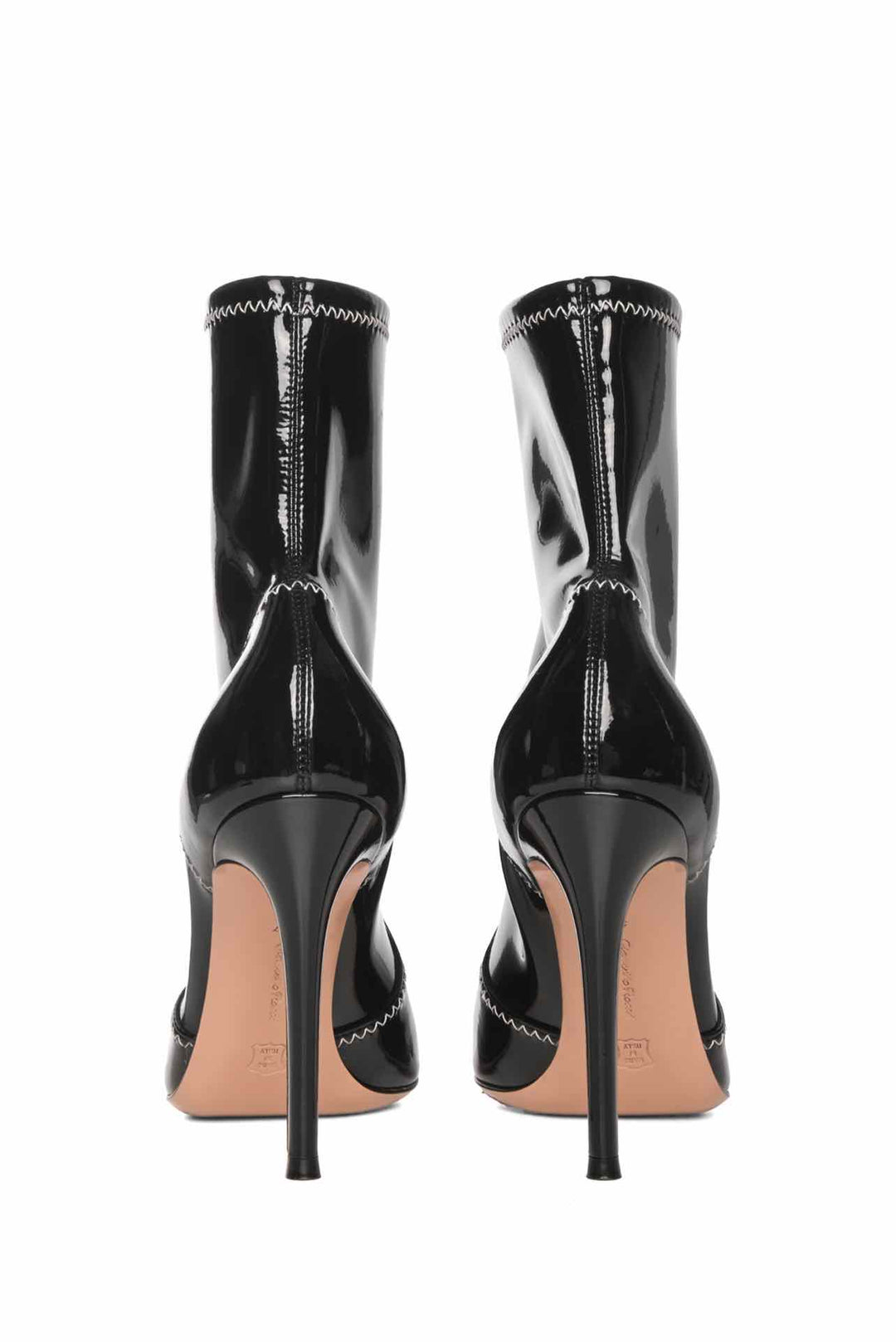 Gianvito Rossi Size 37 Patent Leather Sock Ankle Boots