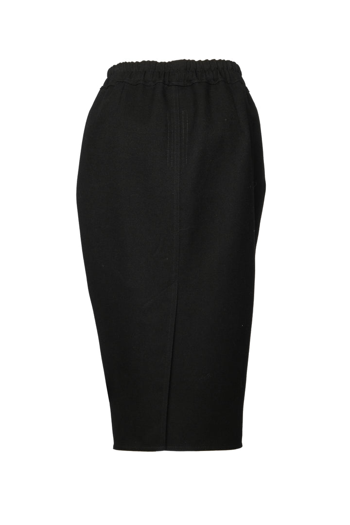 Rick Owens Size 4 Drawstring Zip Front Midi Skirt