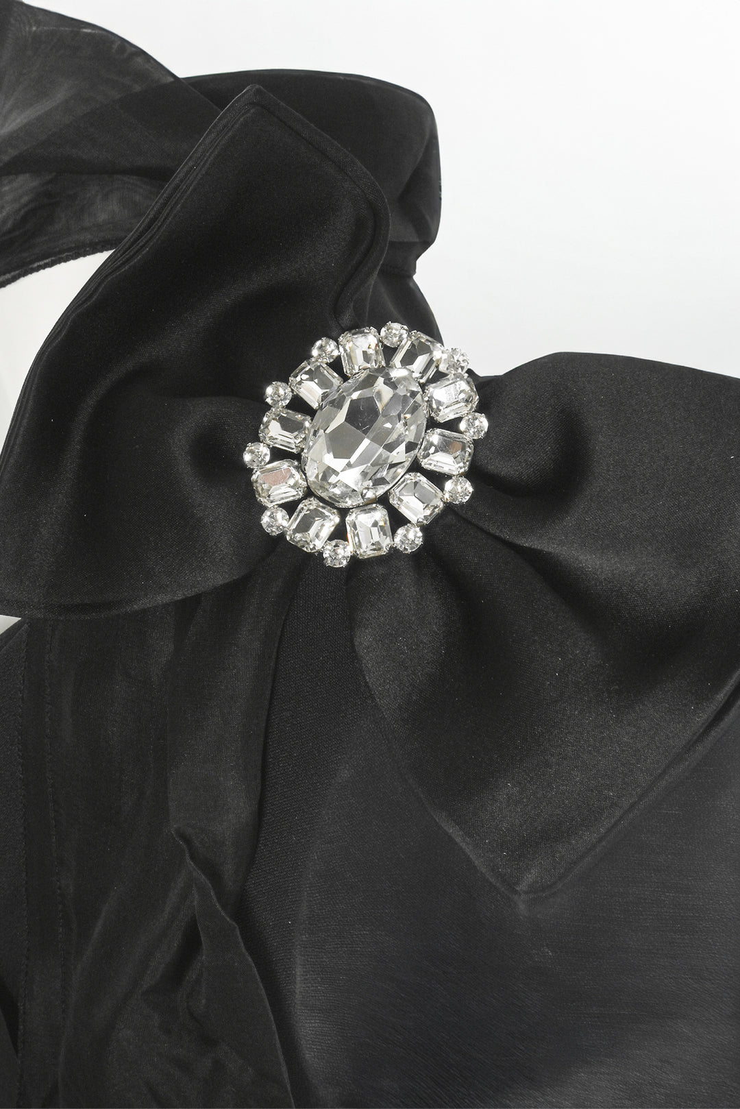 Dolce & Gabbana Size 38 Bow Crystal Embellished Silk Dress